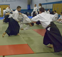 Matt Mumford - randori kokyunage with 3 ukes (Jeff Collins, Hugh Purser, Kirill Spiridonov)